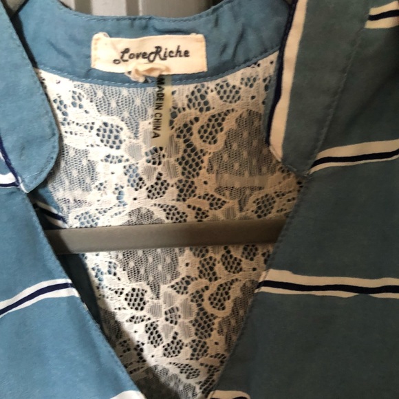 Blue summer dress with ADORABLE lace back - Picture 3 of 5